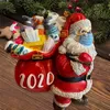 Julharts Santa Claus Pendant 3D Resin Santa Tree Ornaments Kids Present Pendant God Juldekoration