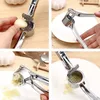 1pc Stainless Steel Garlic Press Crusher Kitchen Cooking Vegetables Ginger Squeezer Masher Handheld Ginger Mincer Tools OOF4007