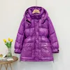 Piumino da donna Parka 90% Giacca da anatra bianca Cappotto invernale Donna Vestiti da neve Sciolto Lungo Piuma femminile Parka Piumini oversize Luci22