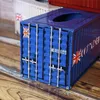 Creative Container Tissue Box Blue Pumping Metal Crafts Case Storage Home Desktop Hushållsdekoration Y200328