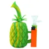 7"Pineapple smoking pipes Silicone unique Tobacco Silicone Smoking Pipes Cartoon Herb Cigarette Pipe Smoking Accessories dab rig