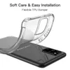 For Galaxy S24 Ultra S23 S22 Clear Soft Silicone TPU Cell Phone Cases Back Cover Non-Yellowing