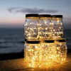 LED Fairy Light String For Mason Jar Solar Lid Insert Color Changing Waterproof Garden Decor light Christmas party Garland Y201020