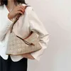 Sacos de compras moda Jacquard pano bolsa de ombro feminina 2021 novo designer simples bolsas pequenas e bolsas elegantes senhoras bolsas de mão 7507 220304