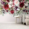Anpassad foto tapet 3d växtblommor väggmålningar vardagsrum sovrum romantisk heminredning blommig vägg målning papel de parede 3 d
