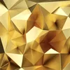 Personalizado Golden Geometric 3D Wallpaper Europeu Luxo Polígono Wall Papers Sala de estar TV de fundo Home Improvement Mural Mural Papéis de Parede