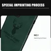 DEER TELEFON CASE DLA IPHONE 12 11 MINI PRO MAX XS XR 7 8 Plus SE 2 Skóra Tekstura Powrót Shell