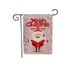 45 * 30CM عيد الميلاد العلم حديقة الكتان راية أزياء سانتا كلوز نمط الوجهين طباعة أعلام DHL شحن مجاني