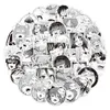 52Pcs / lot Atacado cartoon e branco Sexy Beautiful Girls Waterproof No-duplicado etiqueta Laptop Notebook Skate Car decalques