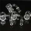 Fumer 100% réel Quartz Banger 9045 degrés plate-forme pétrolière dab rigs Domeless club clou 14mm mâle Bangers capiteux bong dabber cristal