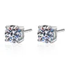 Poésie du magasin juif Round Moissanite Cut Total 100Ct Diamond Test passé Moisanite Silver Earge Bijoux Girlfaren Girlf Goney Y12201110328