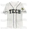 Georgia Tech Yellow Jackets ACC Custom Baseball Jersey Nome e numero di spedizione rapida di alta qualità