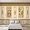 Carta da parati fotografica personalizzata 3D Stereo Pastorale Fiori d'oro Murales Soggiorno TV Divano Decorazioni per la casa Sfondo Pittura murale Affreschi