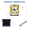Pipe Inspection Camera 10/20/30/50M SYANSPAN Sewer Camera with DVR 16GB FT Card Drain Industrial Endoscope IP68 8500MHA Battery