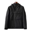 Hooded zipper Men's Jackets Youth fashion frock coat Metal nylon leisure outerwear Famous brand in Europe and America