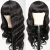 100 Human Hair Peruvian Virgin Hair Natural Color Straight Fullmachine Wigs Woven Headgear Body Wave Capless Wigs 1032inch8582409