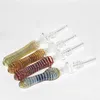 smoking Glass Nectar with 10mm male female Quartz Tips Keck Clip silicone wax containers dabber tools
