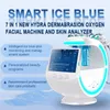 7 в 1 Гидровая дермабразия машина Ice Blue Magic Mager Mager Analyzer Analyzer Машина Oxygene Machite Professional Microdermabrasion Ультразвуковая уход за кожей
