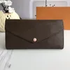 Real Cowhide Josephine Fold Long Walls Vintage Emilie Coin Purses Designer Luxury Clutch Bags Women Lady Casual ID Card Coin Bag291a