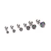 20g rostfritt stål Lage Piercing örhängen CZ 3 Prong Tragus Lage Ear Stud Crystal Zircon örhängen Piercing Jewelry1356144