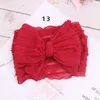 Baby Hair Accessories Girls Lace Headband 13 colors Turban Solid color Elasticity fashion Kids Hairbow Boutique bowknot Hairband 4722328