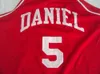 Пит Маравич #5 Даниэль средней школы баскетбол Джерси Эд Красный Синий любой размер 2XS-3XL 4XL 5XL Ретро Жилеты Жилеты