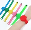 Refillable Silicone Sanitizer Wristbands Hand Sanitizer Bracelet Dispenser Wearable Sanitizering Dispenser Travel With Squeeze Bottle SN4774