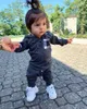 8 stilar Baby Floral Lattice Hoodies Sweatshirt + byxor 2st / set Barnpojkar Flickor Plaid Tracksuit Outfits Mode Kids kläder M772