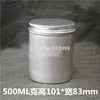 500g 20 stks navulbare lege ronde aluminium blikjes flessen voedsel 500ml cosmetische container box thee jar