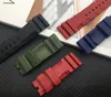 mens watch band 24mm 26mm Black Blue Red Green watch band Silicone Rubber Watchband fit for PAM men's wach with clasp buckle aaa quality watch strap luxury designer