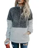 Winter Womens Knit Soft Fleece Pullover Sweater Outwear Coat Pockets