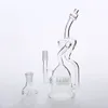 2022 Tree Recycler Triple Perc Glass Hookahs Water Pipes Bubbler 14.4mm Joint Hand Inline Ash Catcher Oil Rigs pulse glass bongs