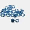 500 pièces 1.0mm ~ 10mm forme ronde en vrac bleu clair gemmes synthétiques pour bijoux bricolage pierre 120 # coupe à la Machine