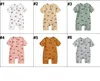 Estate neonato tute a coste manica corta arcobaleno tuta intera abbigliamento per bambini ragazzi neonate pagliaccetto M4057