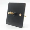 1 bende 2 -weg muurschakelaar en zwarte kleurlichtschakelaar met gouden kleur toggle T200605