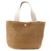 Большая емкость соломенные мешки женщин ручной работы тканые корзины Tote сумка летние богемные пляжные сумки роскошный холст леди сумки