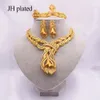 Jewelry sets Dubai gold African Indian bridal wedding gifts for women Necklace Bracelet earrings ring jewelery Ethiopia set 201222