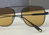 Óculos de sol piloto âmbar dourado preto 409, armação de metal quadrada, óculos geométricos 009, acessórios de moda para homens e mulheres com caixa 2566109