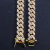 UWIN 9mm Cubic Zirconia Cuban Link Armband för män Kvinnor Mode Hiphop Guld Silver Färg Bling Armband Smycken Drop 220215