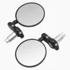 22mm Universal Motorcycle Specchio in alluminio nero Maniglia barra terminale retroview Specchi del lato accessori motore circolare fol rearview specchio