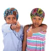 Çocuk Bonnet Gece Uyku Caps Toddler Kızlar Bebek Saten Elastik Bant Çift Katmanlı Uyku Şapkalar Duş Başlığı Afrika Headtie