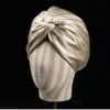 19 Momme Double Layer Mulberry Silk Sleeping Cap Night Sleep For Women Hair Care Long Elastic Bonnet Hat 211229