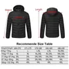 Men Camouflage Heated Winter Warm Jackets USB Heating Padded Smart Thermostat Color Hooded Clothing 220105