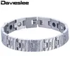 Catena a maglie Davieslee Cinturino per orologio Bracciale da donna per uomo Bracciale rigido in acciaio inossidabile Oro Argento Colore 12 mm DKBM145280I