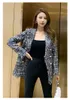 Automne nouveau col rabattu pour femmes taille mince lurex brillant bling tweed mélange de laine couleur moyen long manteau casacos plus la taille SMLXL