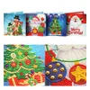 Shirliben 5D DIY Elmas Boyama Noel Kartları 4 adet 8 adet Elmas Mozaik Emboridery Boncuk Tam Özel Noel Hediyesi Santa Man 201112