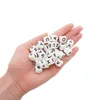 Chengkai 100pcs 12mm silikonbrevpärlor Bap Gratis DIY Baby Teether Alfabet pärlor för spädbarns smycken Göra Toy Y200730