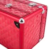 Makeup Train Case with 24 compartments Nail polish storage and 1 Drawer Professional Organizer Beauty Vanity Makeup Case
