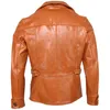 Mężczyźni skórzana kurtka 100% skóra bydlęca / olej woskowane owczeżną miękki prawdziwy skórzany kurtka mężczyzna płaszcz skóra jesień męska odzież zima lj201029