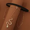 High Quality Bohemian Style Belly Thigh Chains Metal Snake Pendant Jewelry for Women